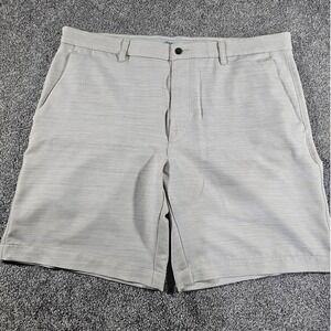 Callaway Golf Shorts Mens 38 Gray Textured Flat Front Stretch Performance Preppy